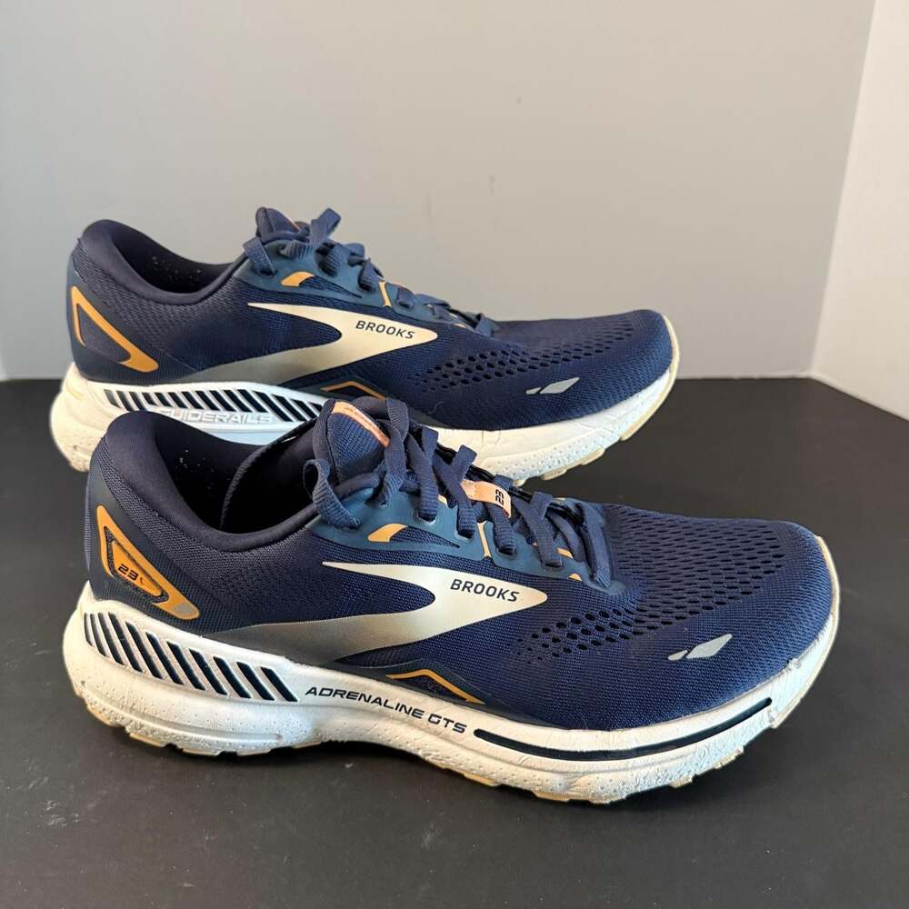 Brooks Adrenaline GTS 23 Running Shoes Navy Blue Size 10